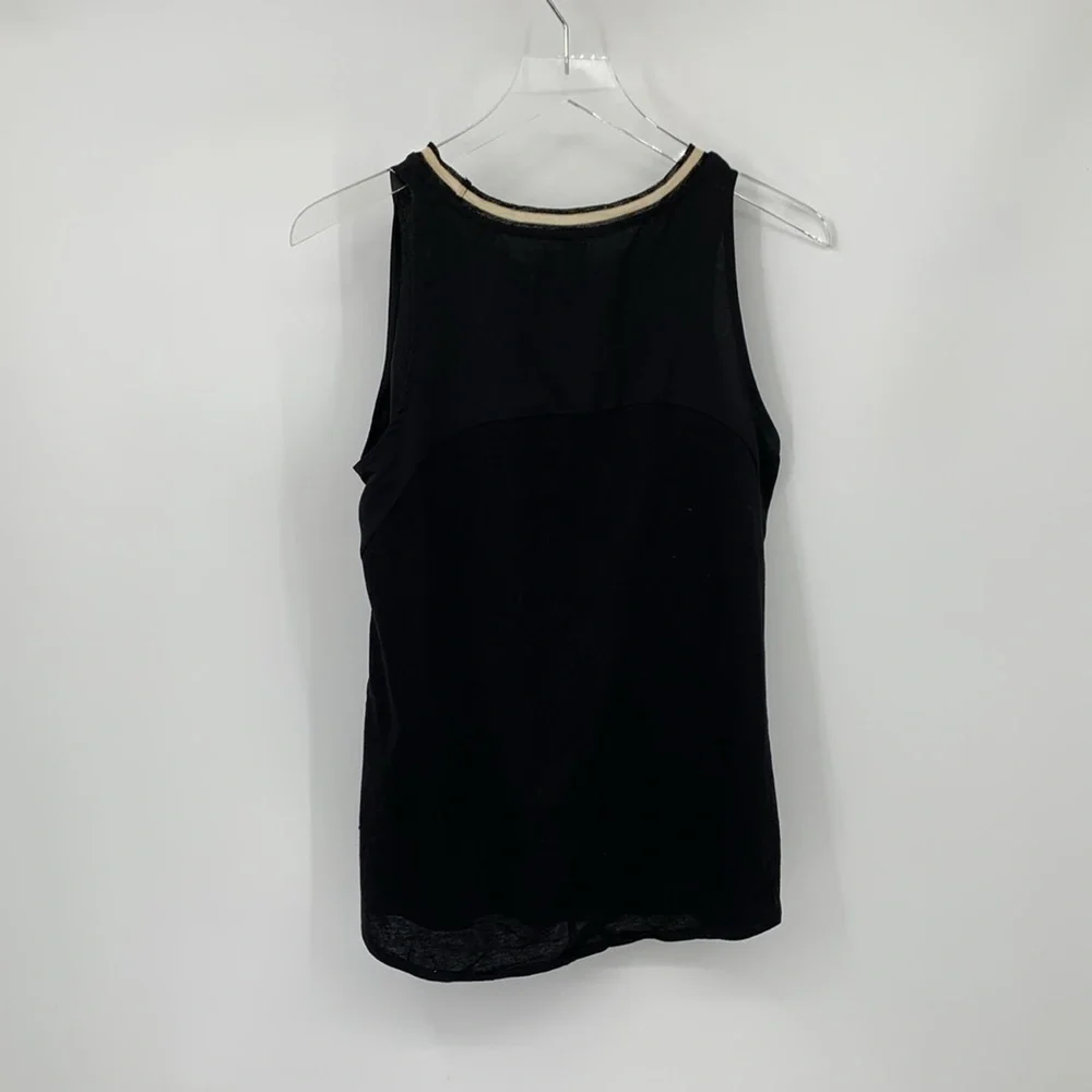 Scotch & Soda Maison Sunrise Shake tank black shirt blouse top gold women Small